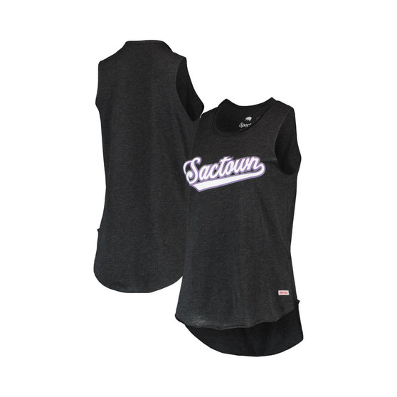 Women's Black Sacramento Kings Sactown Janie Tri-Blend Tank Top