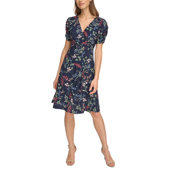 Women's Floral-Print Fit & Flare Dress