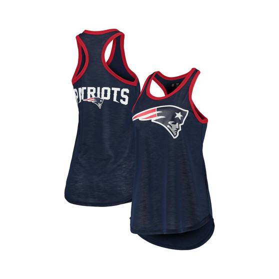 Women's Navy New England Patriots Tater Tank Top