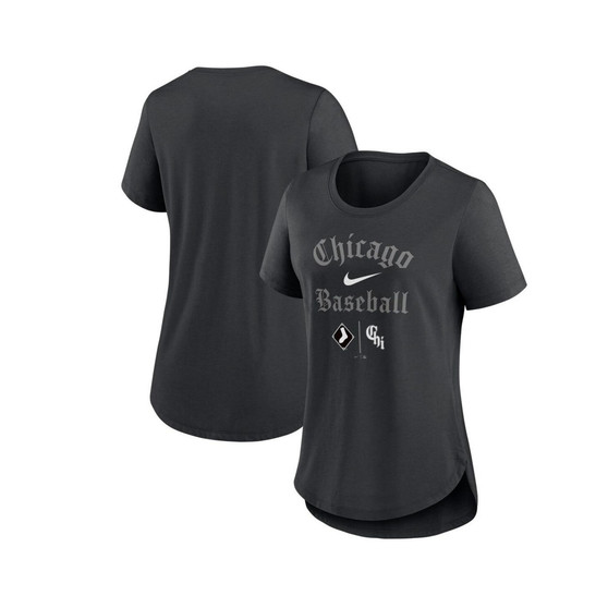 Women's Black Chicago White Sox City Connect Tri-Blend T-shirt