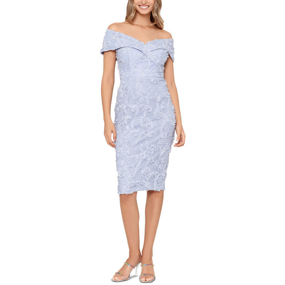 Off-The-Shoulder Lace Bodycon Dress