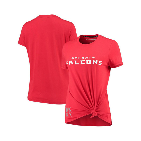 Women's Red Atlanta Falcons Players Side-Tie Tri-Blend T-shirt