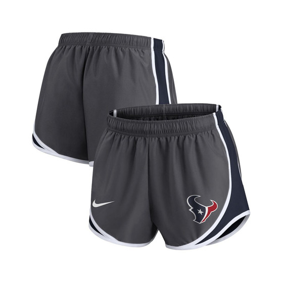 Women's Charcoal Houston Texans Logo Performance Tempo Shorts