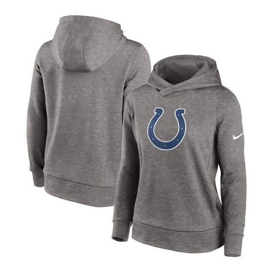 Women's Heather Charcoal Indianapolis Colts Performance Pullover Hoodie