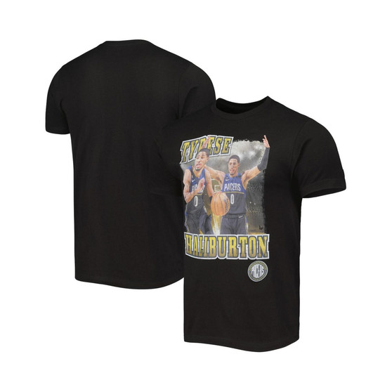 Men's and Women's Tyrese Haliburton Black Indiana Pacers Player City Edition Double Double T-shirt