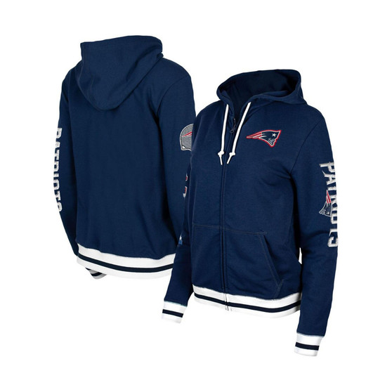 Women's Navy New England Patriots Elite Pack Full-Zip Hoodie
