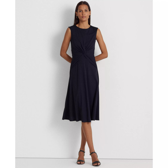 Twist-Front Jersey Dress