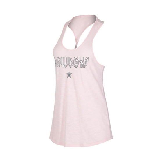 Women's Pink Dallas Cowboys Radiant Racerback Tank Top