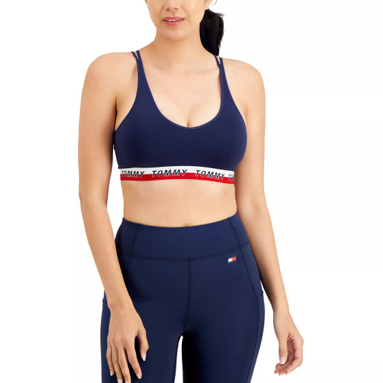 Strappy Logo-Band Low Impact Sports Bra