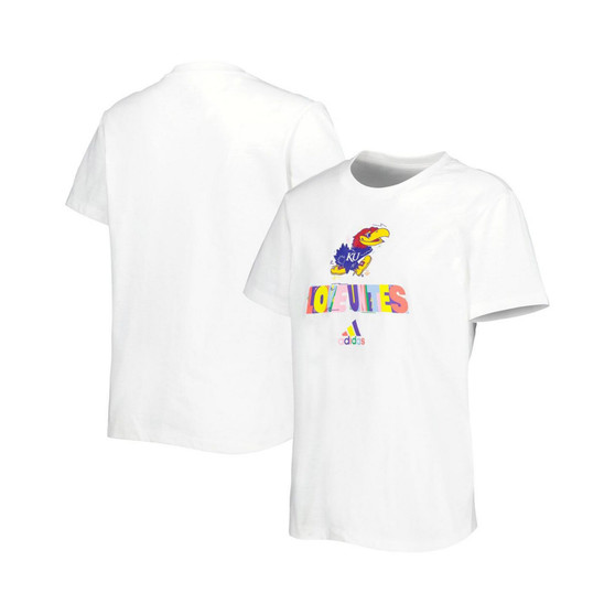 Women's White Kansas Jayhawks Fresh Pride T-shirt