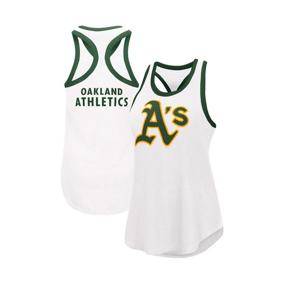 Women's White Oakland Athletics Tater Tank Top