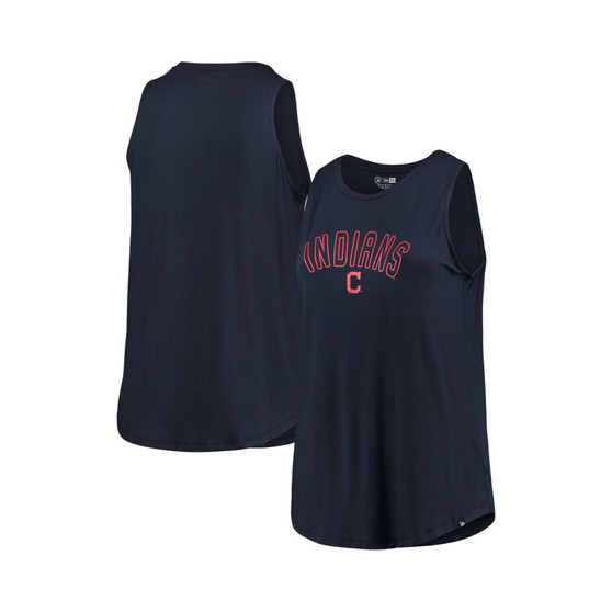 Women's Navy Cleveland Guardians Plus Size Tank Top