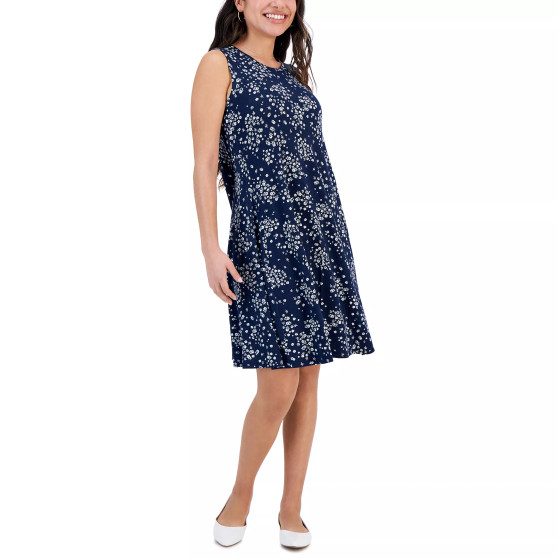 Petite Sleeveless Floral Flip-Flop Dress, Created for Macy's