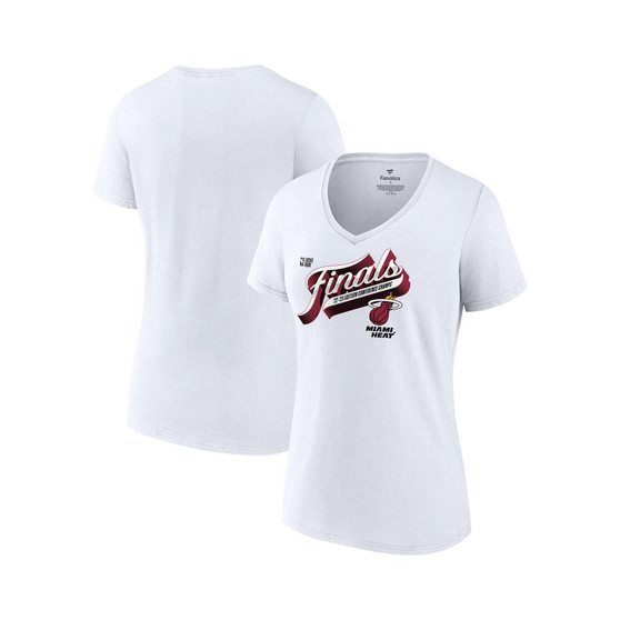 Women's Branded White Miami Heat 2023 NBA Eastern Conference Champs Locker Room T-shirt
