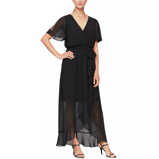 Ruffled Wrap Dress