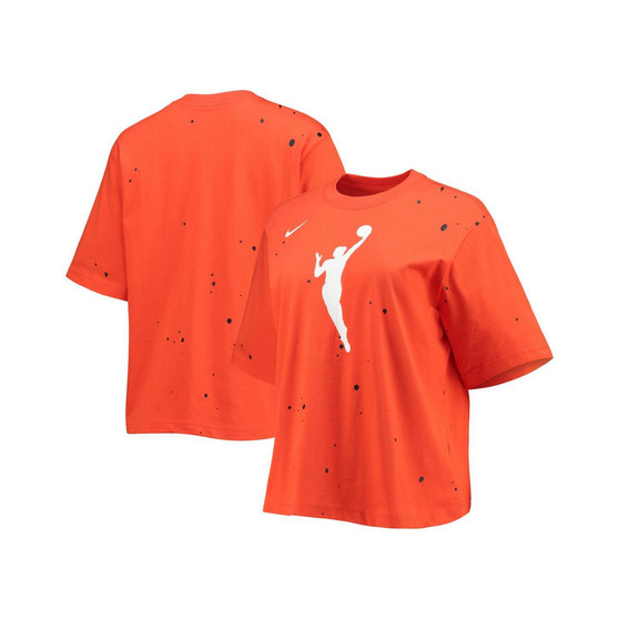 Women's Orange WNBA Boxy Splatter T-shirt