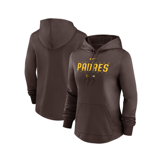 Women's Brown San Diego Padres Authentic Collection Pregame Performance Pullover Hoodie