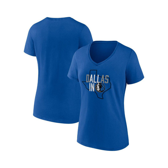 Women's Branded Blue Dallas Mavericks Hometown Collection All In V-Neck T-shirt