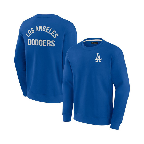 Men's and Women's Royal Los Angeles Dodgers Super Soft Pullover Crew Sweatshirt