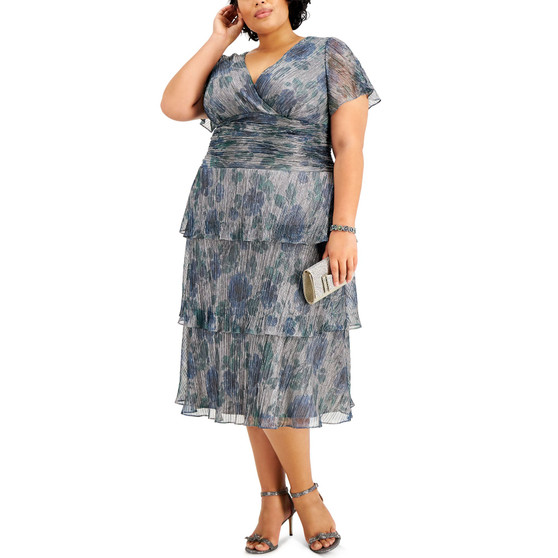 Plus Size Tiered Fit & Flare Dress