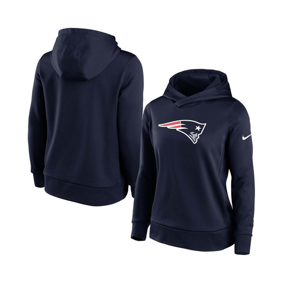 Women's Navy New England Patriots Performance Pullover Hoodie