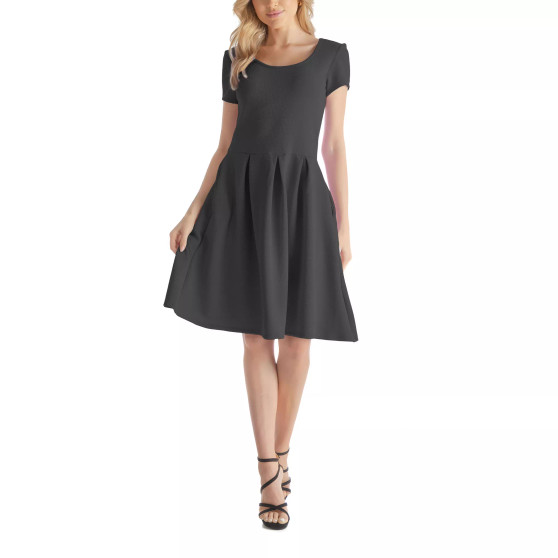 Women's Scoop Neck Knee Length with Pocket Dress