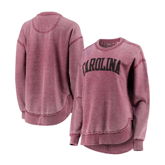 Women's Garnet South Carolina Gamecocks Vintage-Like Wash Pullover Sweatshirt