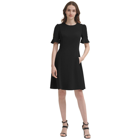 Flounce Fit & Flare Dress