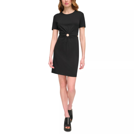 Women's Short-Sleeve Cutout Dress