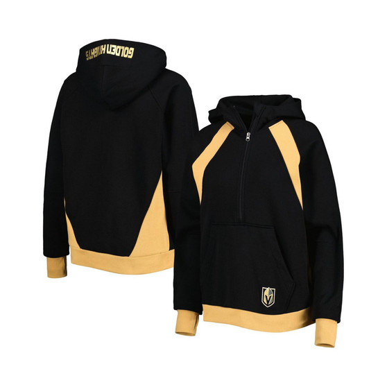 Women's Black Vegas Golden Knights Wishbone Half-Zip Hoodie
