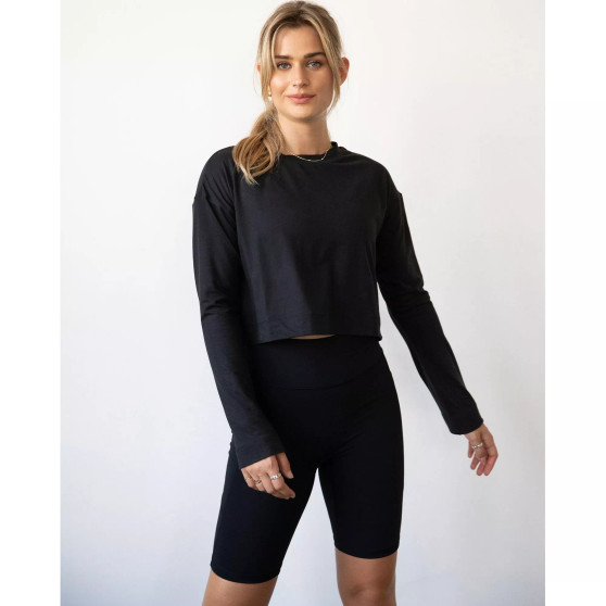 Go With The Flow Crop Long Sleeve Top for Women