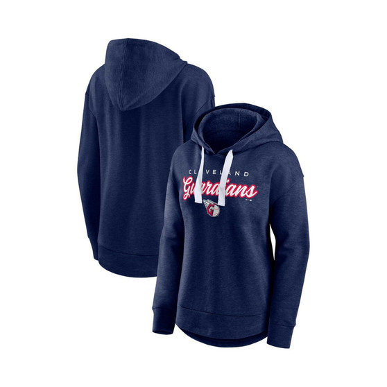 Women's Branded Heathered Navy Cleveland Guardians Set to Fly Pullover Hoodie