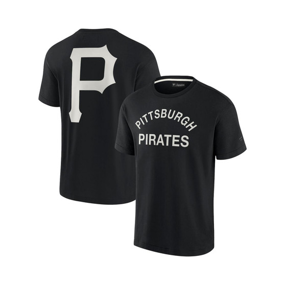 Men's and Women's Black Pittsburgh Pirates Super Soft Short Sleeve T-shirt