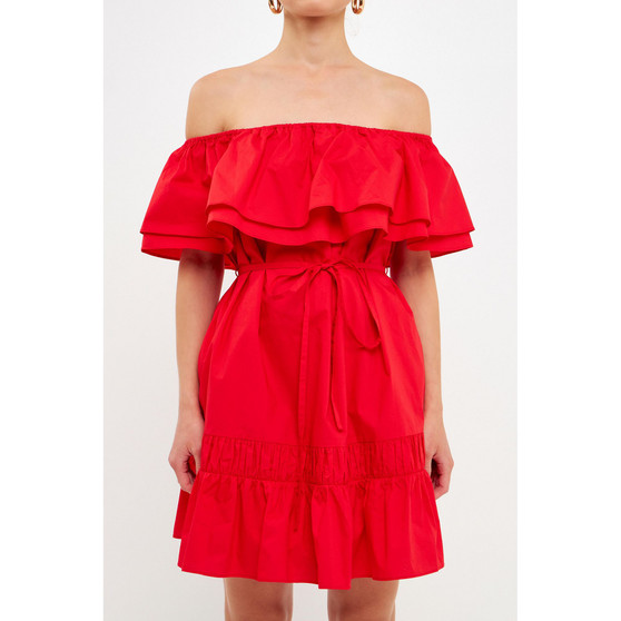 Women's Convertible Neckline Mini Dress