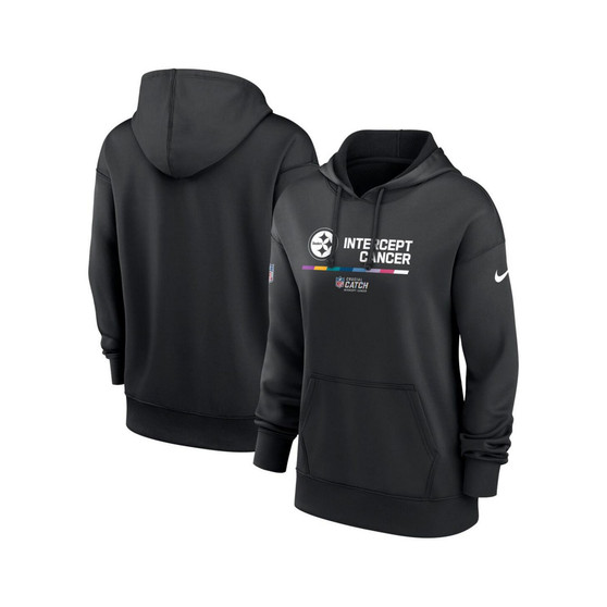 Women's Black Pittsburgh Steelers 2022 NFL Crucial Catch Therma Performance Pullover Hoodie