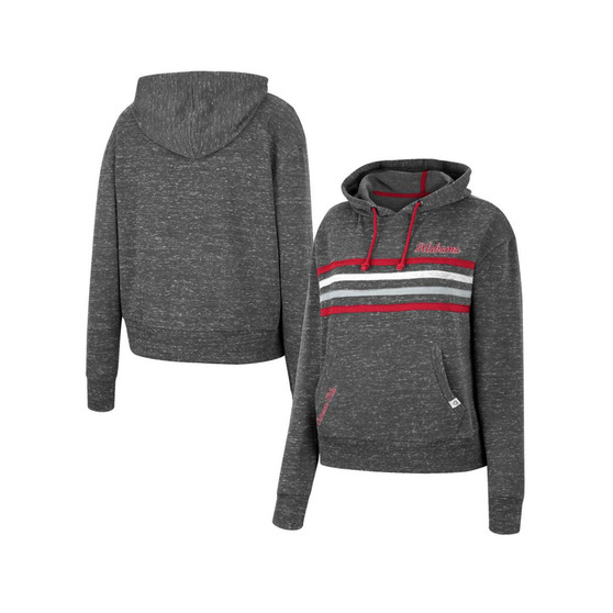 Women's Charcoal Alabama Crimson Tide Backstage Speckled Pullover Hoodie