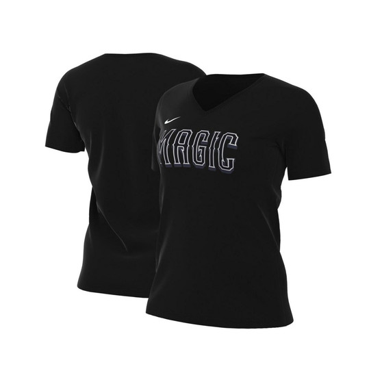 Women's Black Orlando Magic 2022/23 City Edition Essential V-Neck T-shirt