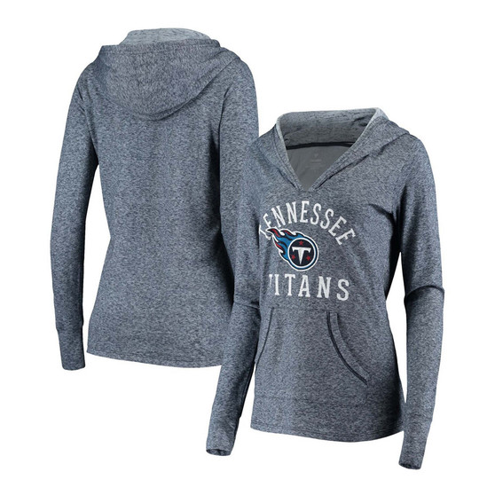 Women's Navy Tennessee Titans Doubleface Slub Pullover Hoodie