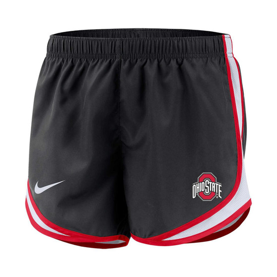 Women's Black Ohio State Buckeyes Tempo Performance Shorts