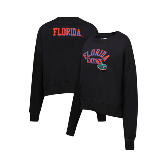 Women's Black Florida Gators Classic 3-Hit Pullover Sweatshirt