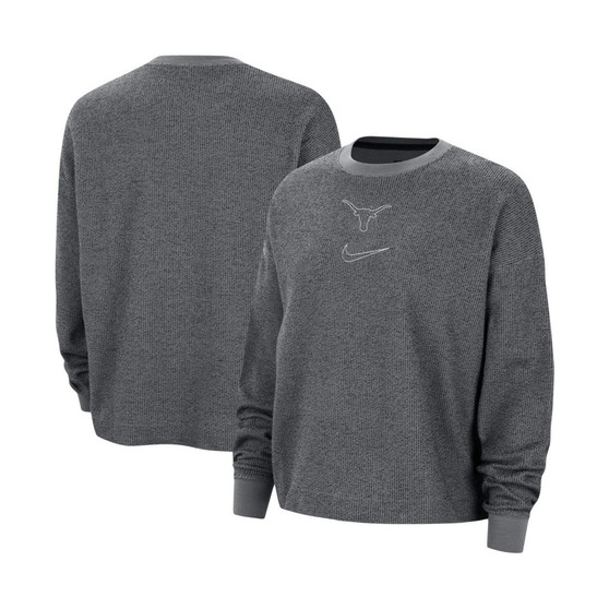 Women's Gray Texas Longhorns Yoga Pullover Sweatshirt