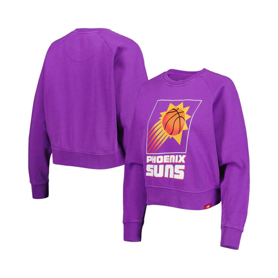 Women's Purple Phoenix Suns Hardwood Classics Ashlyn Raglan Pullover Sweatshirt