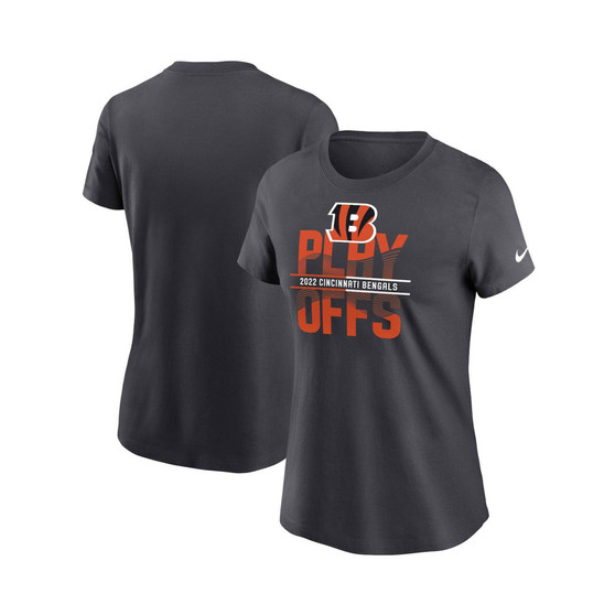 Women's Anthracite Cincinnati Bengals 2022 NFL Playoffs Iconic T-shirt