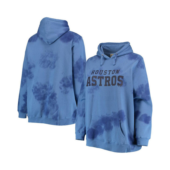 Women's Navy Houston Astros Plus Size Cloud Pullover Hoodie