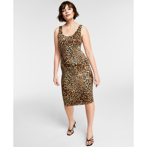 Petite Sleeveless Printed Tank Dress, Created for Macy's