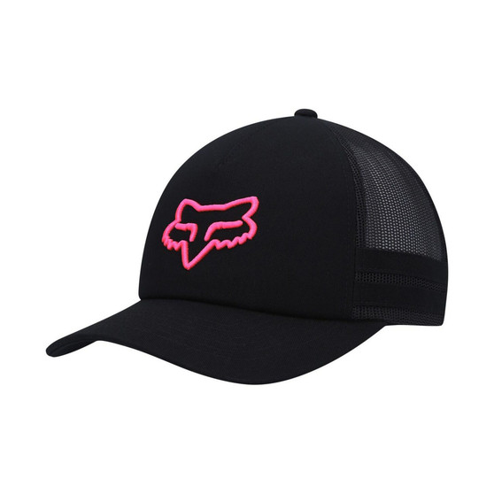 Women's Black Logo Boundary Trucker Snapback Hat