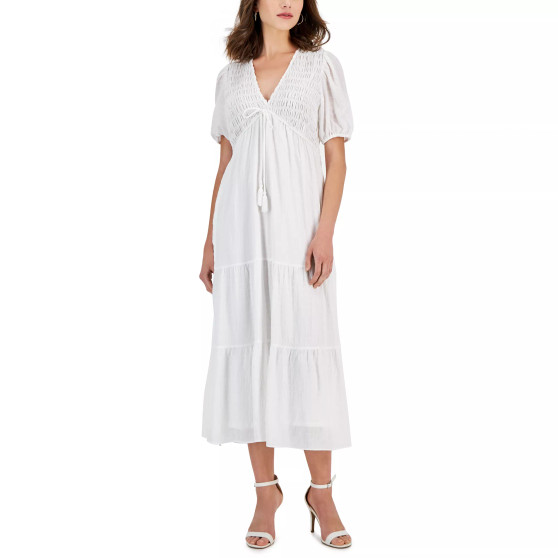 Women's Smocked Tiered A-Line Dress