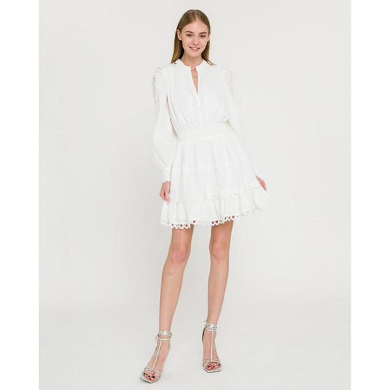 Women's Lace Trim Mini Dress