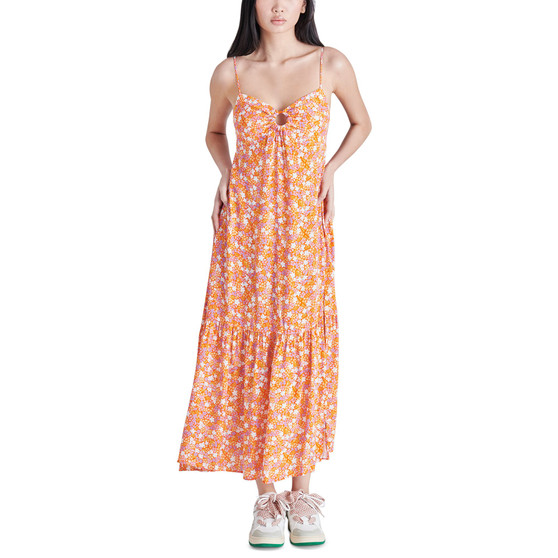 Women's Shayne Floral-Print Crepe Empire-Waist Midi Dress