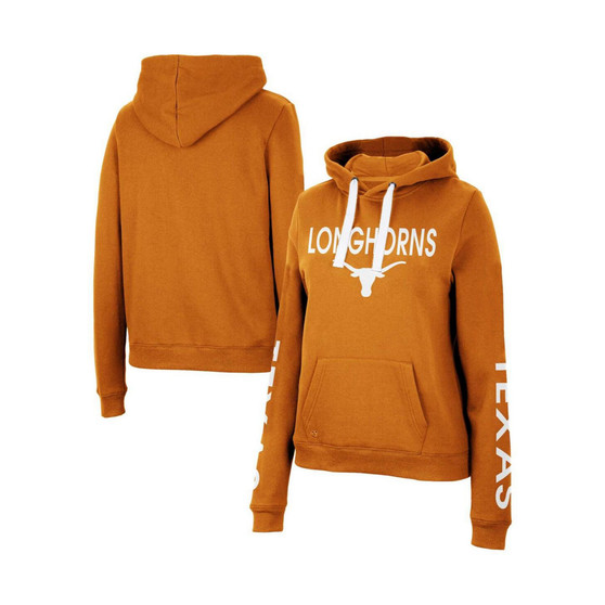 Women's Texas Orange Texas Longhorns 3-Hit Pullover Sweatshirt